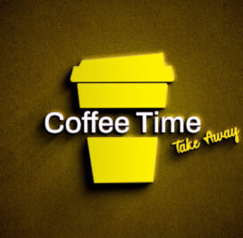 3d realistic logo mockup on concrete wall