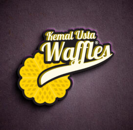 3d realistic logo mockup on concrete wall