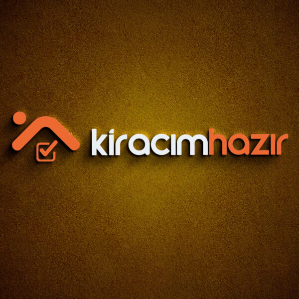 3d realistic logo mockup on concrete wall